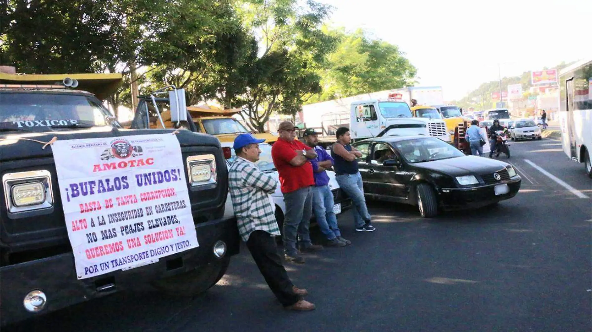 Protesta de Amotac en bulevar a Banderilla